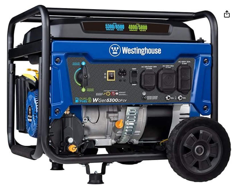 Westinghouse portable generator bonding and grounding configuration example