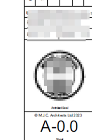 How to read a residential plan cover - architect seal example