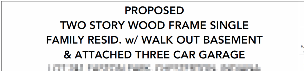 How to read a residential plan cover - data block example