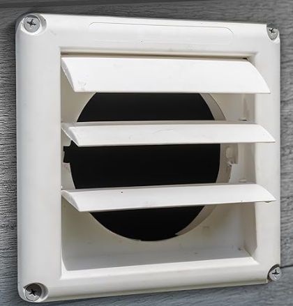 Dryer vent code requirements 2021 IRC—example of code-compliant exterior vent hood