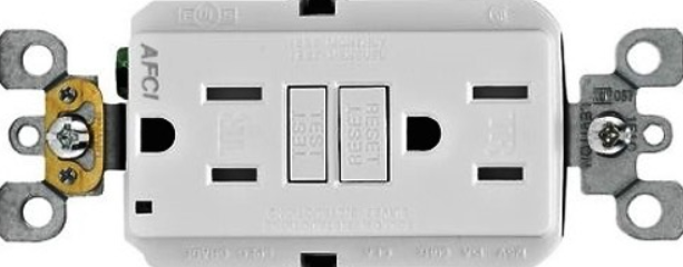 Outlet branch-circuit AFCI receptacle for downstream arc fault protection, meeting NEC 210.12 device method requirements.