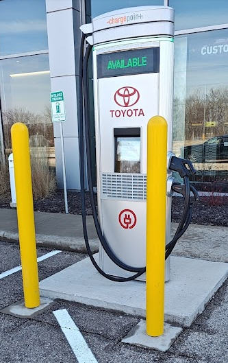 EVSE GFCI requirements NEC 2020 and 2023 pictured an outdoor charging station installation