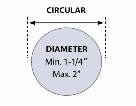 circular handrail profile IRC Type I diameter requirements 1-1/4 to 2 inches