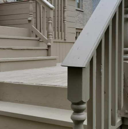 non-compliant 2x4 handrail IRC graspability failure example too wide to grasp