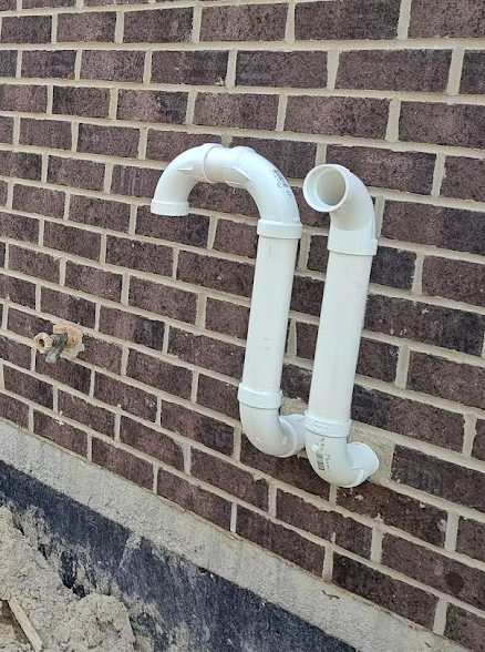 Direct vent furnace exhaust and combustion air intake pipes